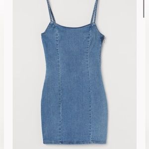 H&M Fitted Denim Dress